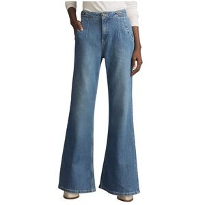 Pilcro Anthropology High-Rise Tower Flare Jeans Size 31